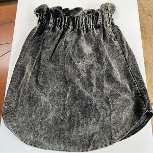 80s vintage corduroy grey skirt w big belt loops.  Mid-length